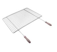 Grille barbecue inox réglable 60-70 × 45 cm avec poignées | Version réglable avec poignées