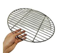 Grille Barbecue Stainless Steel Round Barbecue BBQ Grill Net Meshes Racks Grid Grate Steam Camping Hiking Outdoor Mesh Wire(28cm No ears)