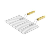 Grille BBQ 54 x 34 cm rectangulaire, poignées, pour barbecue gaz et boule