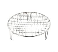 Grille BBQ Ronde 25cm Pieds Stables Grille BBQ Ronde 25cm Pieds | Acier inoxydable pour durable, pieds stabilisateurs, cuisson uniforme, diamètre 25cm, idéal barbecue(20cm)