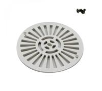 AstralPool Grille bonde de fond ronde 2" Diam 17,5 cm Blanc pour piscine béton