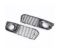 Grille Brillant Noir Double Calandre Sport Pour A4 B8 RS4 09-12 OE 8KD807682 8KD807681 Grille Nid D'abeille Pour Phare Antibrouillard(Chrome)