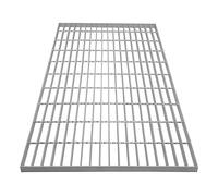 Grille Caillebotis Acier Galvanisé 1000mm x 600 mm - Min 260gr/m² Maille 32 x 100mm Grillage Revêtement Sol Passerelle Passage Voiture - Capacité 600KG - Résistant à la Corrosion EN ISO 1461