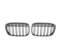 Grille Calandre Avant Calandre De Pare-chocs Avant Racing Pour BMW Série 1 F20 F21 2015 2016 2017 2018 2019, Double Lamelle, Noir Brillant(Single-Matte Black)