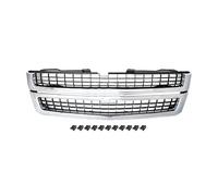 Grille Calandre Avant Grille Centrale De Pare-chocs Avant Noire Mate Pour Chevy Pour Silverado 2500 HD 3500 (2007-2010) Hood Grille Cover(Chrome blk)