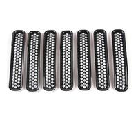 Grille Calandre Avant Lot 7 Calandres Avant En Nid D'abeille Pour Jeep Pour Wrangler TJ Pour Unlimited 1997-2000 2001 2002 2003 2004 2005 2006