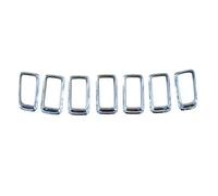 Grille Calandre Avant Lot 7 Moulures Calandre Avant Chromées Noires Pour Jeep Pour Compass 2011, 2012, 2013, 2014, 2015, 2016, 2017 (68109865AA)(Argent)