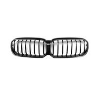 Grille Calandre Avant Pour BMW Série 5 G30/G31 2021-2023 530i 540i Calandre Capot À Double Lamelles Pour Pare-chocs Avant Calandre Avant Double Barre(Single-Glossy Black)