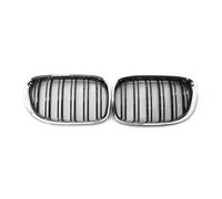 Grille Calandre Avant Pour BMW Série 7 F02 F01 F03 730 740Li 750Li XDrive 2009-2012 : 2 Calandres Avant Chromées Noires Brillantes. Couvercle Pare-Chocs