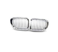 Grille Calandre Avant Voiture Pour BMW Série 3 2002-2005 E46 4 Portes 320i 325i 325xi 330i 330xi Double Slats Black Grill Grille Avant Kidney(Chrome 4Doors 02-05)