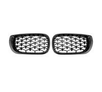 Grille calandre avant voiture Pour BMW Série 3 E46 318i 320i 325i 2002 2003 2004 2005 Grilles Rein Avant Voiture Calandre En Diamant Gril Course(Noir brillant)