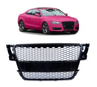 Grille Calandre Nid D’Abeille Noir Brillant Compatible Audi A5 8T 2007-2011