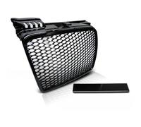 Grille calandre pour Audi A4 B7 de 11/2004 a 03/2008 Noir brillant look Sport-27318048