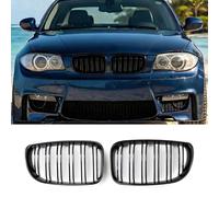 Grille Calandre Pour BMW 1er E81 2008-2011 | Calandre Avant Double Ligne Sport Calandre ABS Remplacement Styling Pare-Chocs Tuning