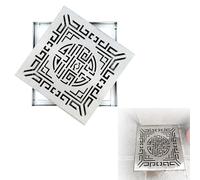 Grille Caniveau Exterieur en Métal, Couvercle de Regard de Drainage en Acier Inoxydable, Couvercles de Drainag pour Égouts, Puisard(25x25x3cm/10x10x1.2in)