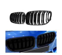 Grille capot avant Calandres Av&ant de voiture pour série 1 pour E81 pour E82 pour E87 pour E88 5DR 3DR calandres noires brillantes à double lamelle 2007-2013