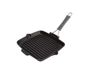 Grille Carré 24 cm Staub Aluminium antiadhésif 1202123 Noir