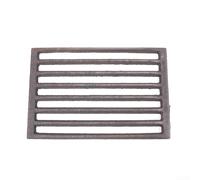 Grille carrée en fonte pour cheminée, pièce de rechange pour poêles Hark, plaque de grille de feu robuste pour une circulation de l'air optimale et une combustion efficace, noire (28 x 19,5 cm)