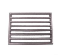 Grille carrée en fonte pour cheminée, pièce de rechange pour poêles Hark, plaque de grille robuste pour une circulation de l'air optimale et une combustion efficace, noire (23,5 x 17 cm)
