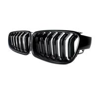 Grille centrale calandre avant Compatible Avec BMW Pour Séries 3 F30 F35 2012 2013 2014 2015 2016 2017 2018 1 Paire Grilles Avant À Double Lamelle Pour Voiture Noir Brillant