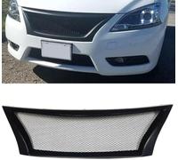 Grille Centrale pour Pare-Chocs Avant pour Nissan Sentra 2013-2015 Couverture Maille Grille Phare Antibrouillard Décoration Grilles