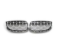 Grille Chocs Centrale Avant Paire Calandres Capot Avant En ABS Noir Chromé Brillant Pour Série 3 Pour E92 Pour E93 Coupé 2006-2009 Avant Grille Phares Antibrouillard(Sliver)