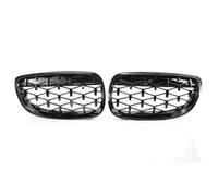 Grille Chocs Centrale Avant Paire Calandres Capot Avant En ABS Noir Chromé Brillant Pour Série 3 Pour E92 Pour E93 Coupé 2006-2009(Black)