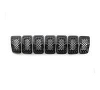 Grille Chocs Centrale Avant Pour Jeep Pour Cherokee 2019 2020 2021 Calandre Course Extérieure Noire Brillante Grilles Course Avant En ABS Avant Grille Phares Antibrouillard(Bright black)