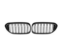 Grille Chocs Centrale Avant Pour Série 5 Pour M5 Pour G30 Pour G31 Pour G38 520i 530i 540i 2017-2020 Calandre À 2 Lamelles Calandre Avant Voiture Noire Brillante