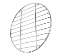 Grille circulaire en acier inoxydable de 33 cm - Résistant à la rouille - Pour barbecue de jardin - Pour rôtir au feu (28 cm)