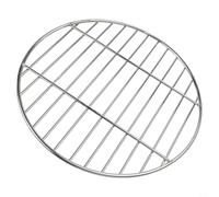 Grille circulaire en acier inoxydable de 33 cm - Résistant à la rouille - Pour barbecue de jardin - Pour rôtir au feu (33 cm)