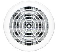 Grille concentrique à clipser ronde d.125/140mm blanc 39cm²