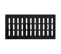 Grille coulissante 400x200mm en tôle d'acier - grille d'aération noire grille d'échappement, en EUROPLAST