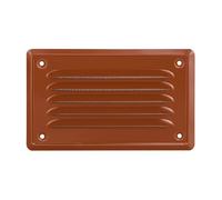 Grille d’aération, 16,5x10cm couleur brique, avec moustiquaire, pour cheminée, ventilation et extraction d’air, ADGO