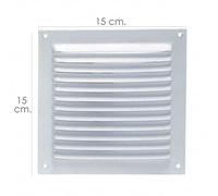 Grille d aération à visser 15x15 cm. Blanche laquée