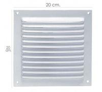 Grille d aération à visser 20x20 cm. Blanche laquée