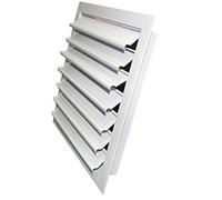 Grille D’aération Couvercle De De Ventilation d'air Extérieur Étanche À La Pluie en Alliage D'aluminium avec Résistance À Haute Température avec Lattes Mobiles pour Immeuble De Bureaux