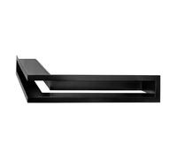 Grille d’aération de cheminée d’angle noire gauche 600 x 400 x 100 mm, entrée d’air dissimulée, revêtement