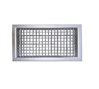 Grille d’aération en aluminium, avec ailettes orientables, gris