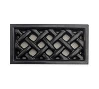 Grille d’Aération Rectangulaire en Terre Cuite Noire - 23,5 x 12 cm - Moustiquaire Inox - Qualité Ingélif - Fabrication Française
