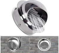 Grille D’aération Résistante Aux Intempéries Capuchon D’aération Murale à Conduit Rond 3,9 « 4,3 » 11,8 « Couvercle De Grille à Persiennes en Aci, 3.1inch - 80mm
