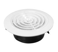 Grille D’aération Ronde ABS Réglable pour Ventilation Intérieure Maison | Débit D’air Ajustable, Installation Simple, Format Rond Blanc, Usage Salle de Bain Cuisine