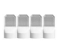 Grille d’aération vide sanitaire Ø100 mm (Lot de 4) - Ventilation PVC anti-humidité, anti-nuisibles, pour sous-sol, cave et extérieur (Blanc)