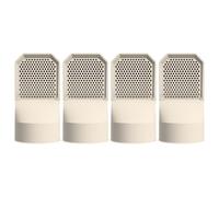 Grille d’aération vide sanitaire Ø100 mm (Lot de 4) - Ventilation PVC anti-humidité, anti-nuisibles, pour sous-sol, cave et extérieur (Beige)