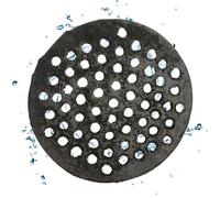 Grille D Évacuation pour Garage | Grille Ronde 18 cm en Fonte, De Drainage pour Plancher De sous-Sol | pour Salle de Bain Balcon Terrasse Extérieur