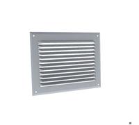 Grille d'aération à auvent aluminium anodisé - Forme rectangulaire - 200 x 100 mm - Anjos