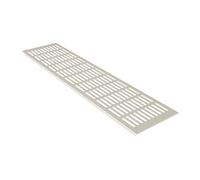 Grille d'aération à encastrer en aluminium Blanc 130 x 600 mm