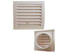 Grille d'aération à flux réglable carré 15 x 15 mm avec entrée de 100 mm