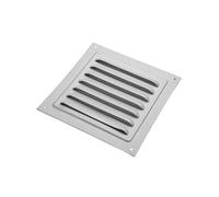 Grille d'aération à gaz réglable en métal, 1 pièce, couvercle en alliage d'aluminium for la ventilation de la cuisine, de la salle de bain et du bureau(165x165mm)