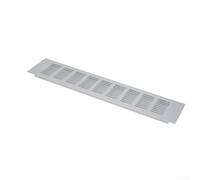 Grille d'aération à lamelles en aluminium pour armoires et portes de salle de bain Matériau résistant Convient pour ventilation dans un espace fermé (80 x 400 mm)